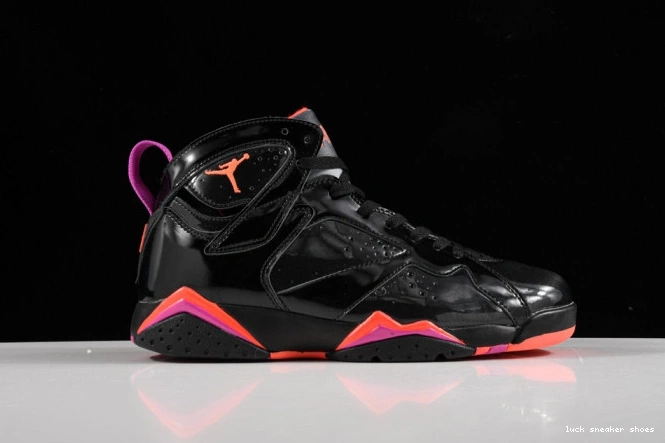 Rep LUCY 313358-006 Jordan Air 7 Black Patent Retro 0823
